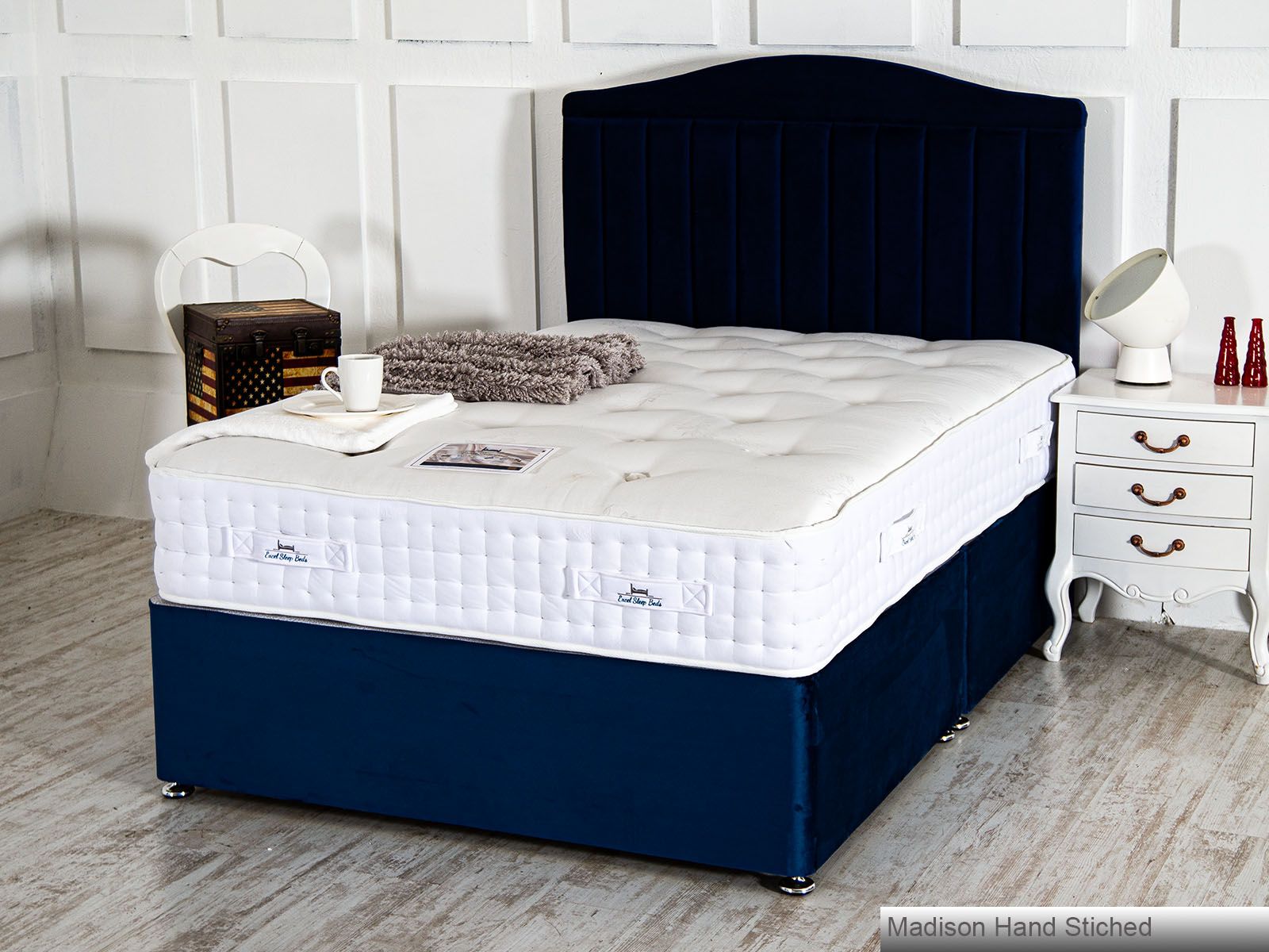 EXCEL SLEEP BEDS madison hand stiched