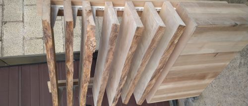 Live edge solid wood shelving