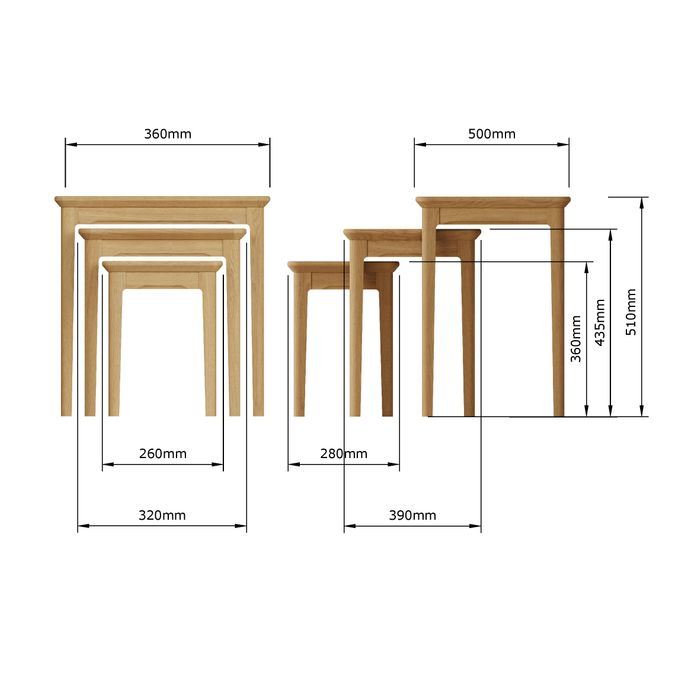 Nest of 3 Tables