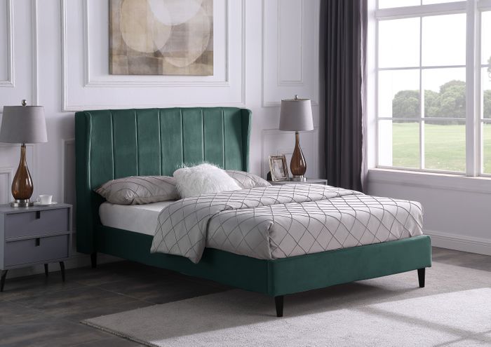 Amelia Beds in Velvet Fabric