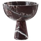 Salmo Large Red Marble Pedestal Bowl