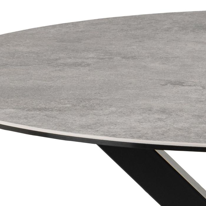 Heaven round ceramic table grey