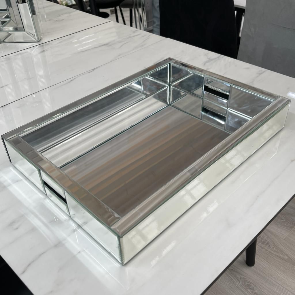 Clear Mirrored Tray