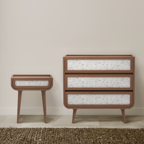 Oxy Side Table & Three Drawer Chest