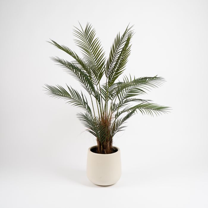 Artificial Palm Floor Plant in Minimal Ceramic Pot