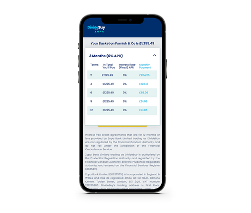 Retail Finance - Buy Now Pay Later up to 6 months