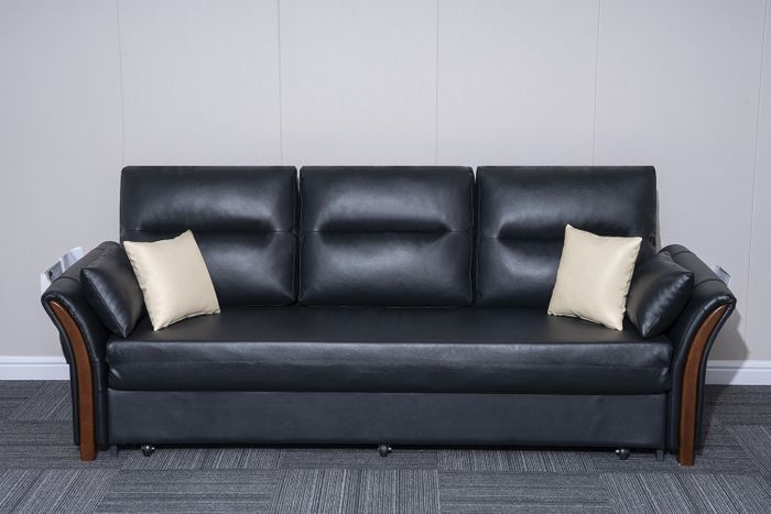 3 Seater Air Leather Pull Out Sofa Bed