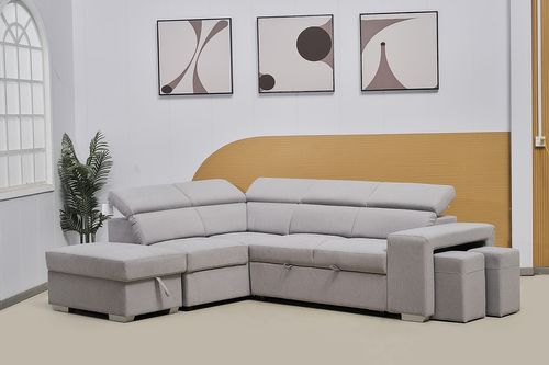 Multi-functional Fabric Corner Sofa Bed