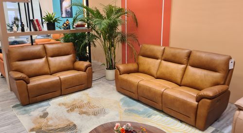 PRIMO TAN LEATHER SOFA
