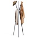 KAPANOU Freestanding Coat Rack with 6 Hooks, Entryway Hall Tree Metal Coat rack for Hat, Purse, Jacket, Umbrella and Accessories, Heavy Duty Aluminum Coat Rack for Bedroom, Office, Grey