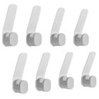 KAPANOU Double Coat Hooks Wall Mounted set of 8, Sturdy Metal Clothes Hanger for Bathroom, Bedroom, Entryway, Versatile and Decorative Aluminum Wall Hooks for Hanging Towels, Hats, Bag (Grey)