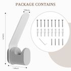 KAPANOU Double Coat Hooks Wall Mounted set of 8, Sturdy Metal Clothes Hanger for Bathroom, Bedroom, Entryway, Versatile and Decorative Aluminum Wall Hooks for Hanging Towels, Hats, Bag (Grey)