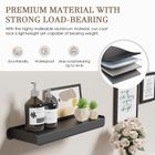 KAPANOU Black Floating Shelves Wall Mounted, Heavy Duty Aluminum Shelf for Book Storage, Living Room, Bedroom, Bathroom, Kitchen, Modern Metal Hanging Shelves for Wall Decor