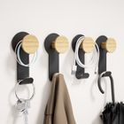 KAPANOU Wall Mounted Coat Rack with Shelf-5 Hooks, Coat Rail with Heavy Duty Metal Hooks for Bathroom, Bedroom, Entryway, Modern and Decorative Aluminum Wall Hanger for Hanging Coats, Towels, Hats (Black)
