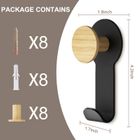 KAPANOU Wall Mounted Coat Rack with Shelf-5 Hooks, Coat Rail with Heavy Duty Metal Hooks for Bathroom, Bedroom, Entryway, Modern and Decorative Aluminum Wall Hanger for Hanging Coats, Towels, Hats (Black)