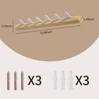 KAPANOU Wall Mounted Coat Rack With 6 Hooks, Rustic Wooden Coat Rail with Heavy Duty Metal Hooks for Towels, Hats, Backpack, Clothes Hangers for Door, Bathroom, Bedroom, Entryway (Wood Brown / White)