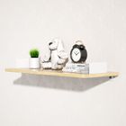 KAPANOU Floating Shelves for Wall, Modern Hanging Bookshelf with White Metal Brackets for Office Decor, Wooden Wall Mounted Shelf for Farmhouse Kitchen Bathroom Bedroom, Rustic Brown