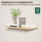 KAPANOU Floating Shelves for Wall, Modern Hanging Bookshelf with White Metal Brackets for Office Decor, Wooden Wall Mounted Shelf for Farmhouse Kitchen Bathroom Bedroom, Rustic Brown