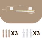 KAPANOU Floating Shelves for Wall, Modern Hanging Bookshelf with White Metal Brackets for Office Decor, Wooden Wall Mounted Shelf for Farmhouse Kitchen Bathroom Bedroom, Rustic Brown