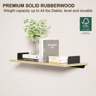 KAPANOU Floating Shelves for Wall Display, Heavy Duty Wall Shelf with Black Metal Brackets for Book Storage, Bathroom, Living Room, Bedroom, Kitchen, Modern Hanging Shelves Home Decor Rustic Brown