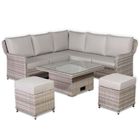 Havana Range Square Corner Sofa Set with Rising Table