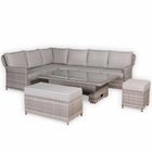 Havana Range High Back Left Hand Corner Sofa Set with Rising Table