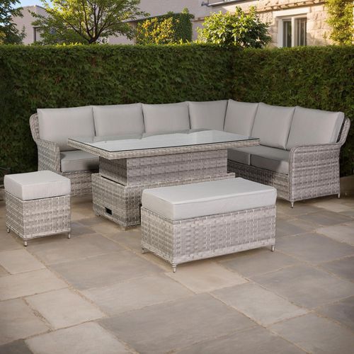 Havana Range High Back Right Hand Corner Sofa Set with Rising Table