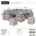 Aurora Range High Back Corner Sofa Set with Rising Table