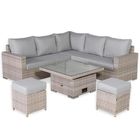Aurora Range High Back Corner Sofa Set with Rising Table