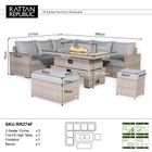 Aurora Range High Back Left Hand Corner Sofa Set with Fire Pit Rising Table