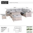 Aurora Range High Back Right Hand Corner Sofa Set with Rising Table