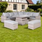 Aurora Range Large Round Corner Sofa Set with Rising Table