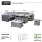 Catalina Range Modular Corner Sofa Set with Fire Pit Table