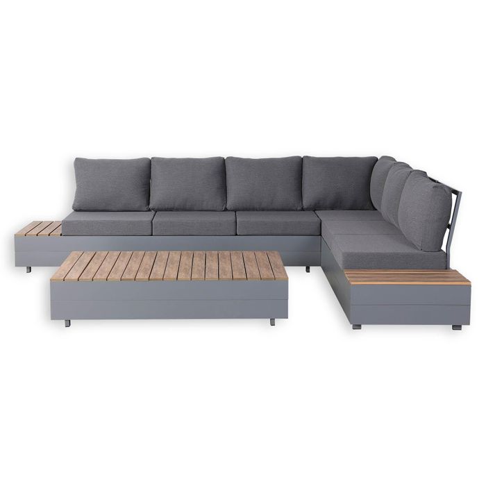 Titan Range Corner Sofa Set with Wood Top Coffee Table