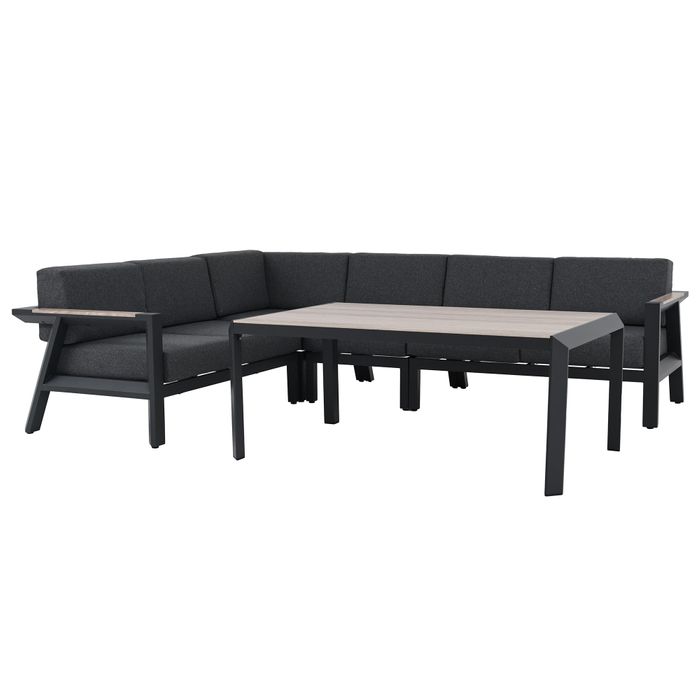 Apollo Range Corner Set Charcoal Aluminium Frame