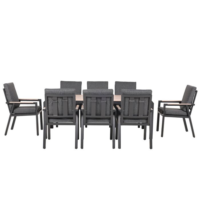 Apollo Range 8 Seater Aluminum Outdoor Patio Furniture Dining Set