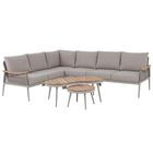 Berne Range Champagne Corner Sofa Set- KD armrest