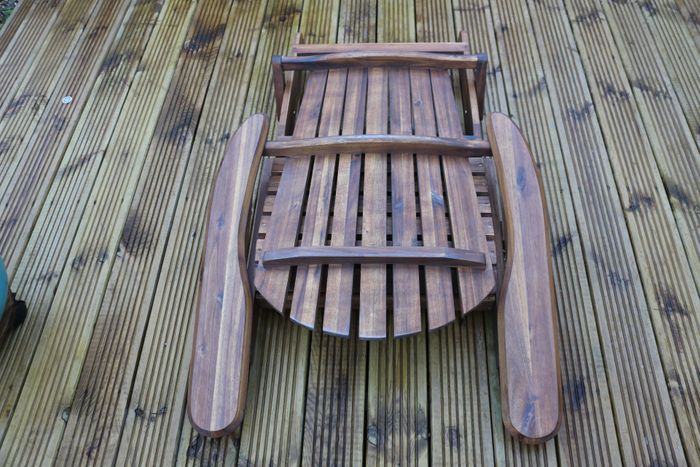 15091 - Folding Adirondack Chair Acacia Wood Natural Colour