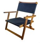 181811 - Relax Chair Acacia Wood with Fabric Natural Colour