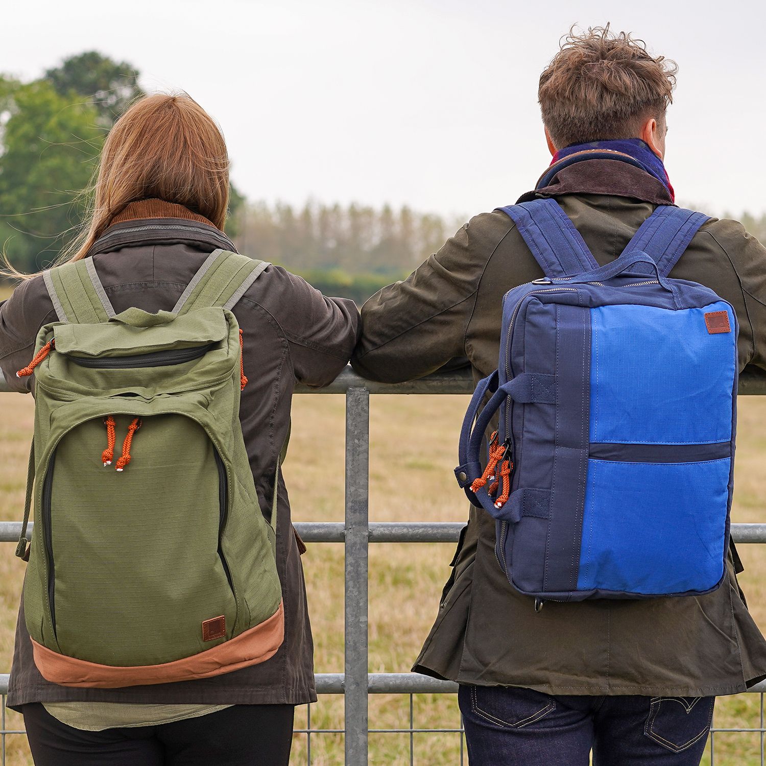 Sophos green and blue rucksack