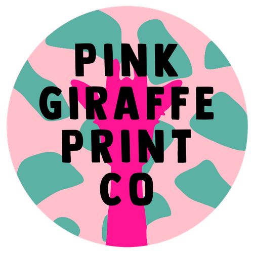 Pink Giraffe Print Co