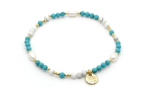 Manassa Blue Stretch Gemstone Bracelet