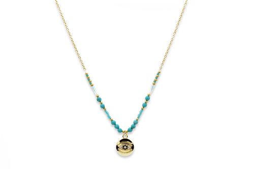 Fortuna Turquoise Evil Eye Necklace