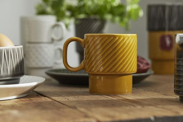 Coffee & More Mug in Mustard