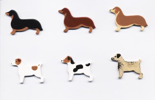 New Small Dog Brooches