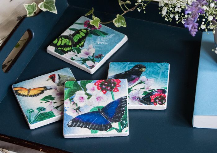 The Butterflies' Beauty - Tile Coaster collection