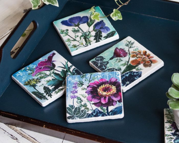 Flower Meadow - Tile Coaster collection