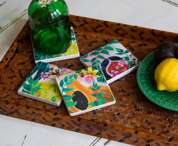 Tropical Fruits - Tile Coaster collection