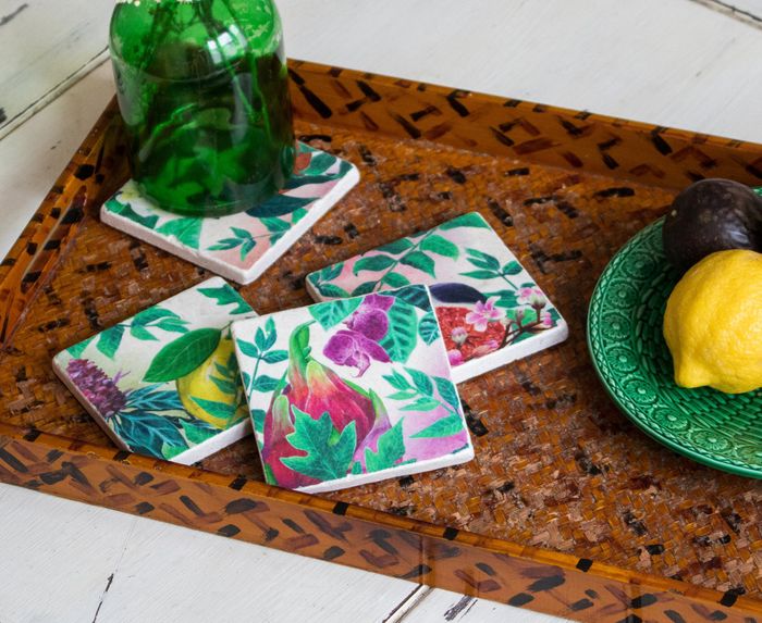 Tropical Fruits - Tile Coaster collection