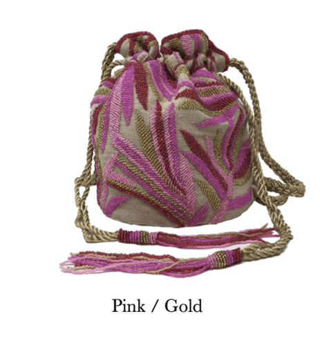 Tropical Pouch | Pink/Gold